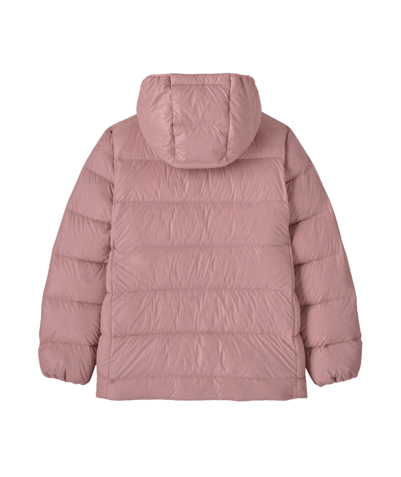 Kids' Hi-Loft Down Sweater Hoody in Fuzzy Mauve | Photo 2 | Patagonia
