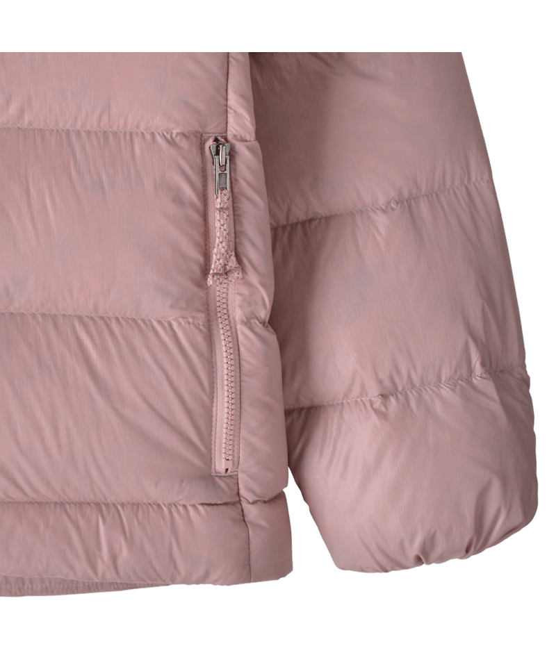 Kids' Hi-Loft Down Sweater Hoody in Fuzzy Mauve | Photo 3 | Patagonia