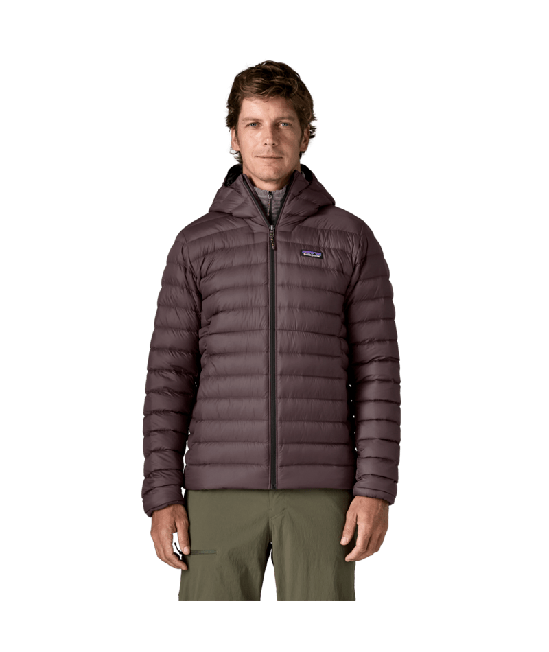 Men's Down Sweater Hoody in Den Brown | Photo 2 | Patagonia