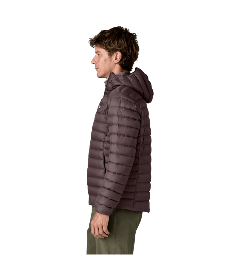 Men's Down Sweater Hoody in Den Brown | Photo 4 | Patagonia