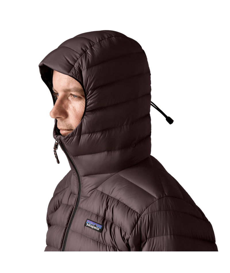 Men's Down Sweater Hoody in Den Brown | Photo 8 | Patagonia