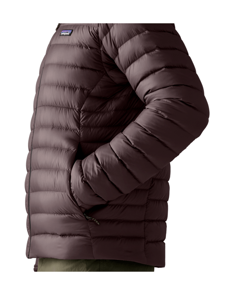 Men's Down Sweater Hoody in Den Brown | Photo 9 | Patagonia