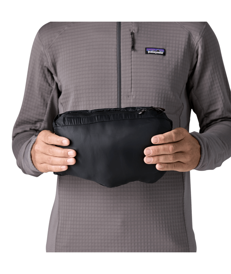 Men's Down Sweater Hoody in Den Brown | Photo 10 | Patagonia