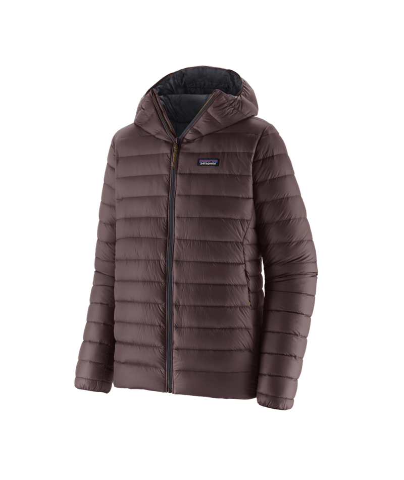 Men's Down Sweater Hoody in Den Brown | Photo 1 | Patagonia