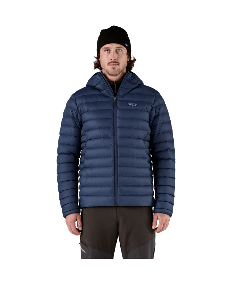 Men's Down Sweater Hoody in New Navy | Photo 11 | Patagonia