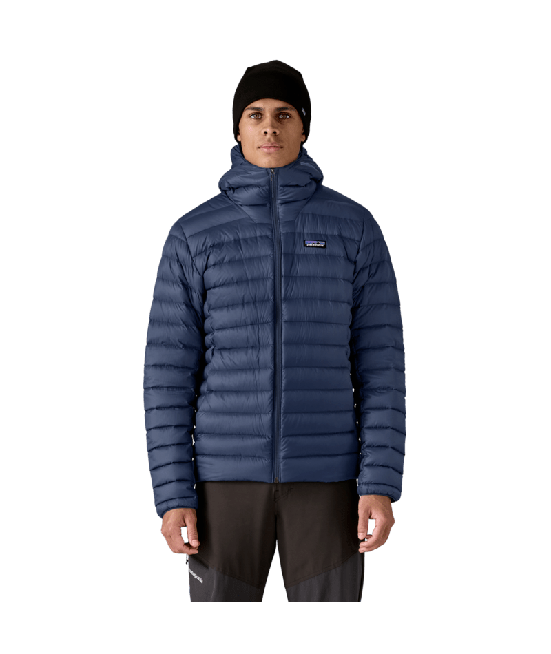 Men's Down Sweater Hoody in New Navy | Photo 2 | Patagonia