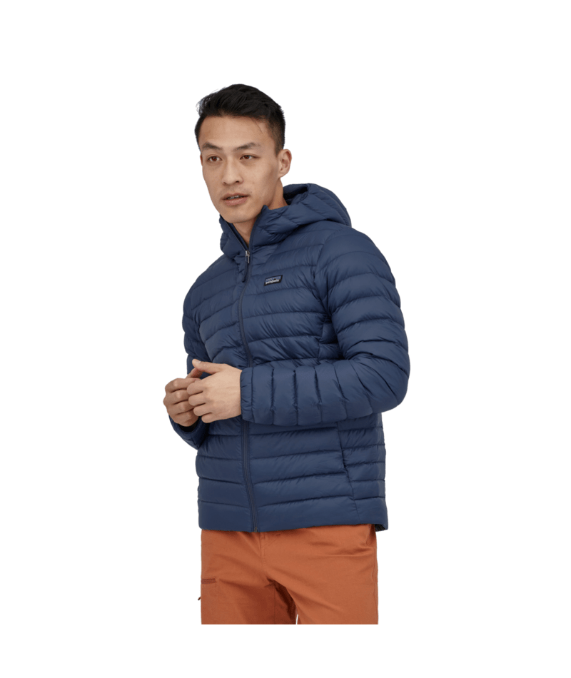 Men's Down Sweater Hoody in New Navy | Photo 8 | Patagonia