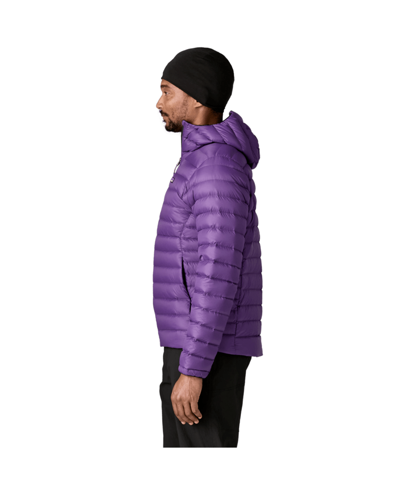 Men's Down Sweater Hoody in PURPLE | Photo 4 | Patagonia