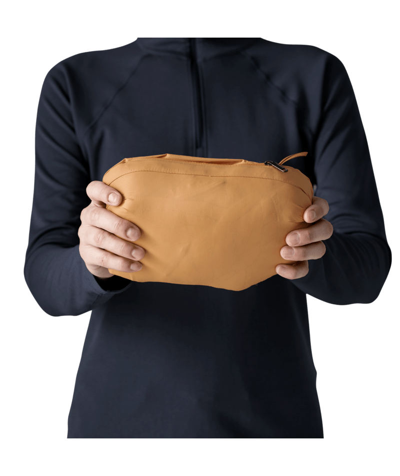 Women's Down Sweater Hoody in Cinnamon Brown | Photo 11 | Patagonia