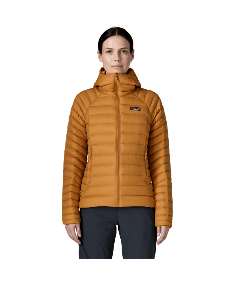 Women's Down Sweater Hoody in Cinnamon Brown | Photo 2 | Patagonia