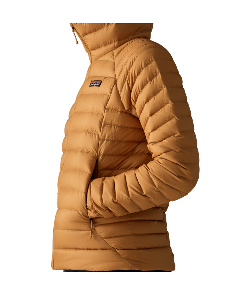 Women's Down Sweater Hoody in Cinnamon Brown | Photo 10 | Patagonia