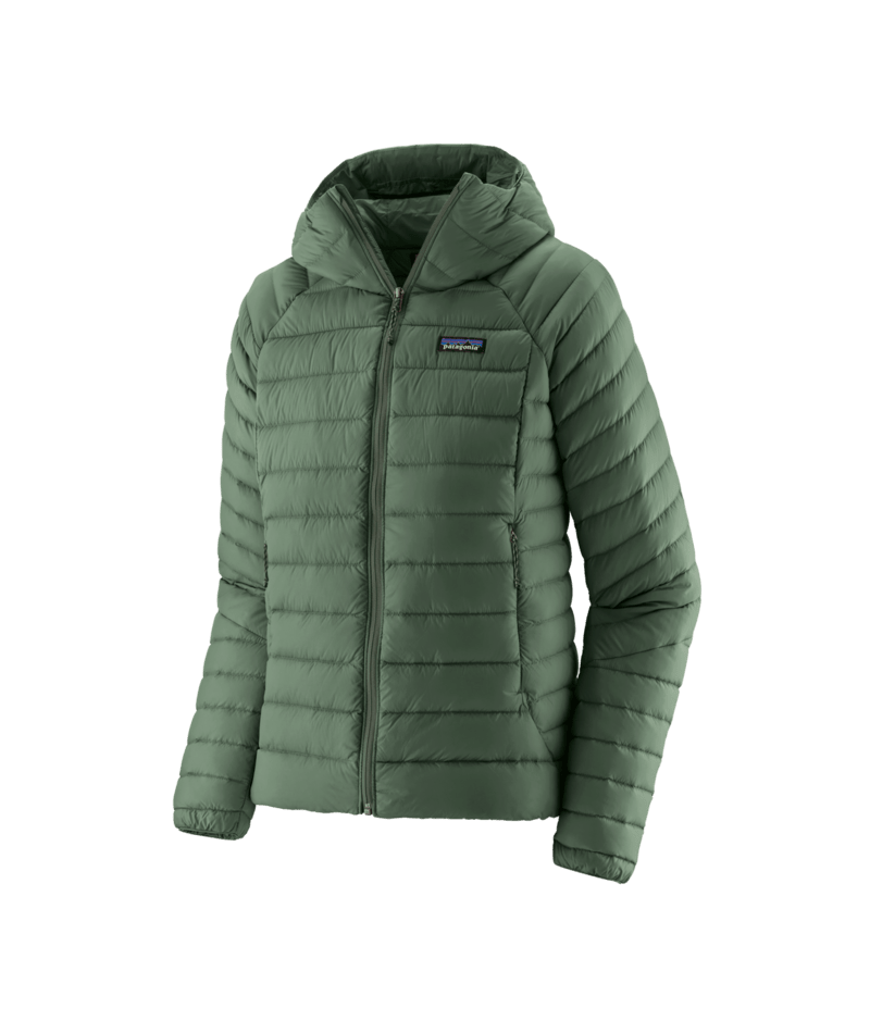 Women's Down Sweater Hoody in Canopy Green | Photo 1 | Patagonia