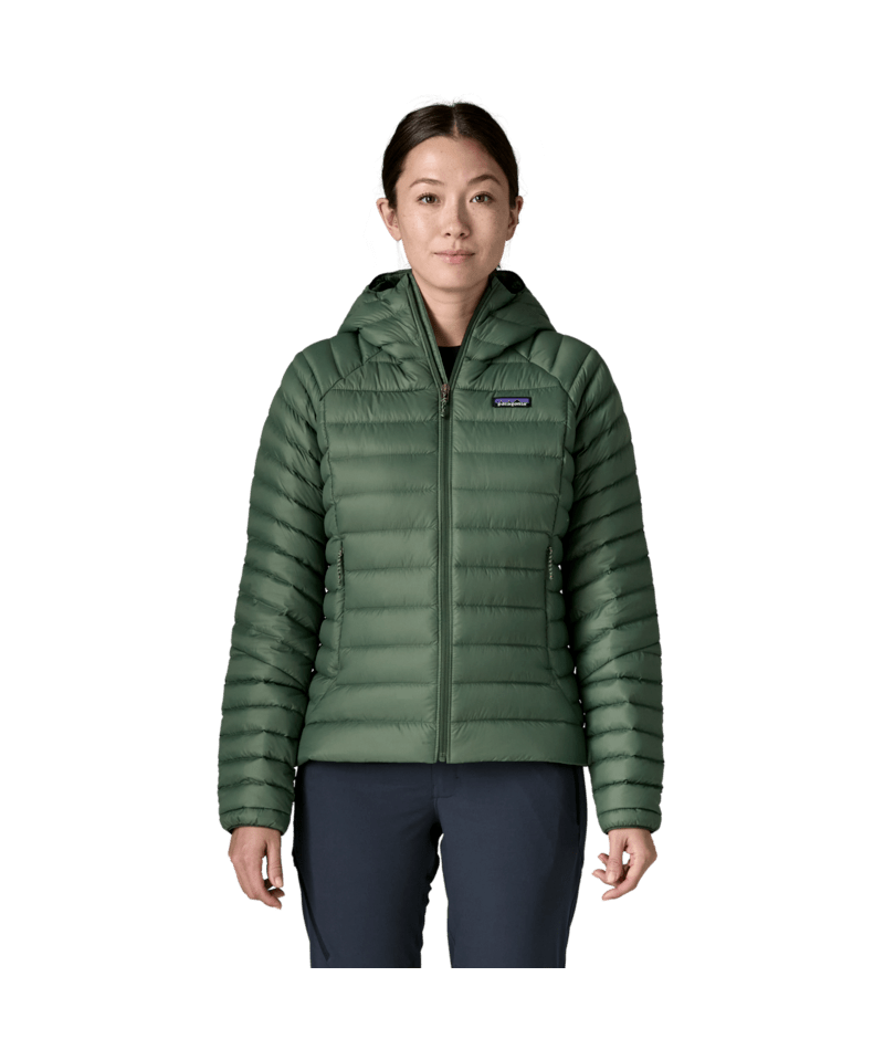 Women's Down Sweater Hoody in Canopy Green | Photo 2 | Patagonia
