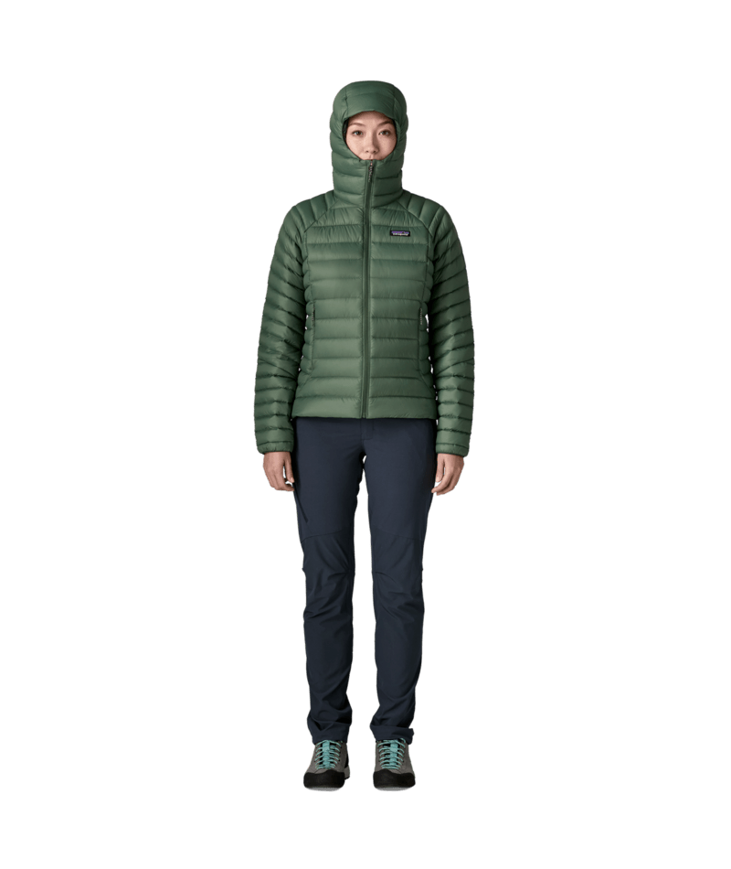 Women's Down Sweater Hoody in Canopy Green | Photo 4 | Patagonia