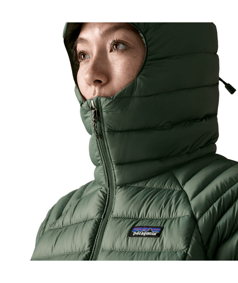 Women's Down Sweater Hoody in Canopy Green | Photo 6 | Patagonia