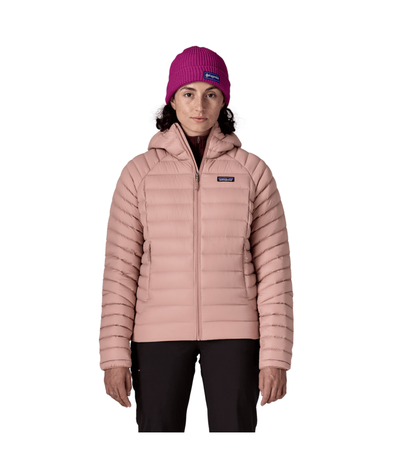 Women's Down Sweater Hoody in Moonrise Taupe | Photo 2 | Patagonia
