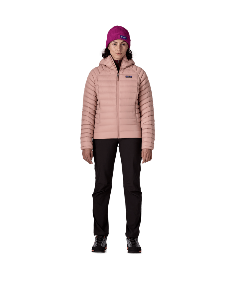 Women's Down Sweater Hoody in Moonrise Taupe | Photo 4 | Patagonia