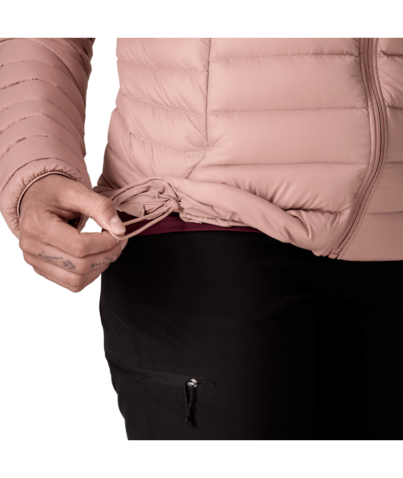 Women's Down Sweater Hoody in Moonrise Taupe | Photo 7 | Patagonia