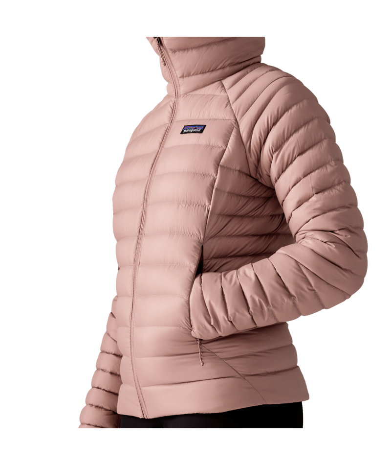 Women's Down Sweater Hoody in Moonrise Taupe | Photo 10 | Patagonia