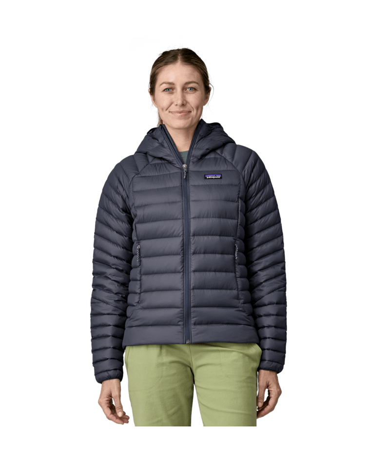 Women's Down Sweater Hoody in Smolder Blue | Photo 2 | Patagonia