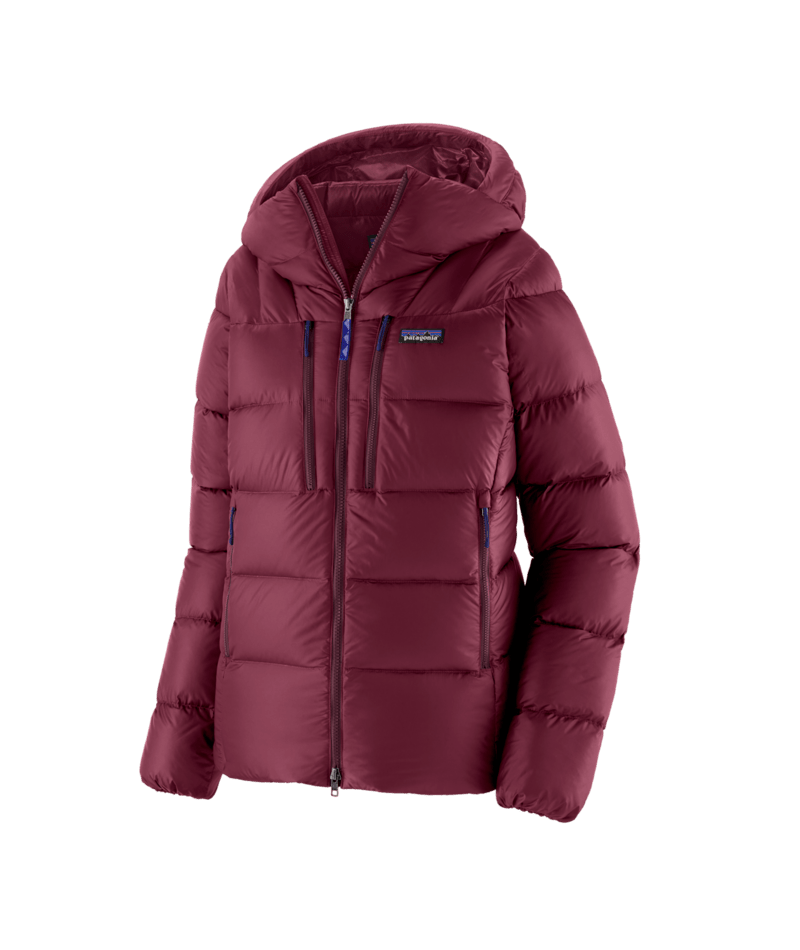 Women's Fitz Roy Down Hoody in Berry Fig | Photo 1 | Patagonia