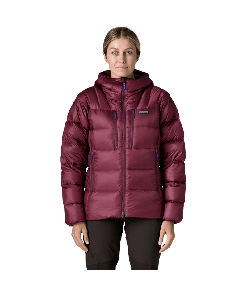 Women's Fitz Roy Down Hoody in Berry Fig | Photo 2 | Patagonia