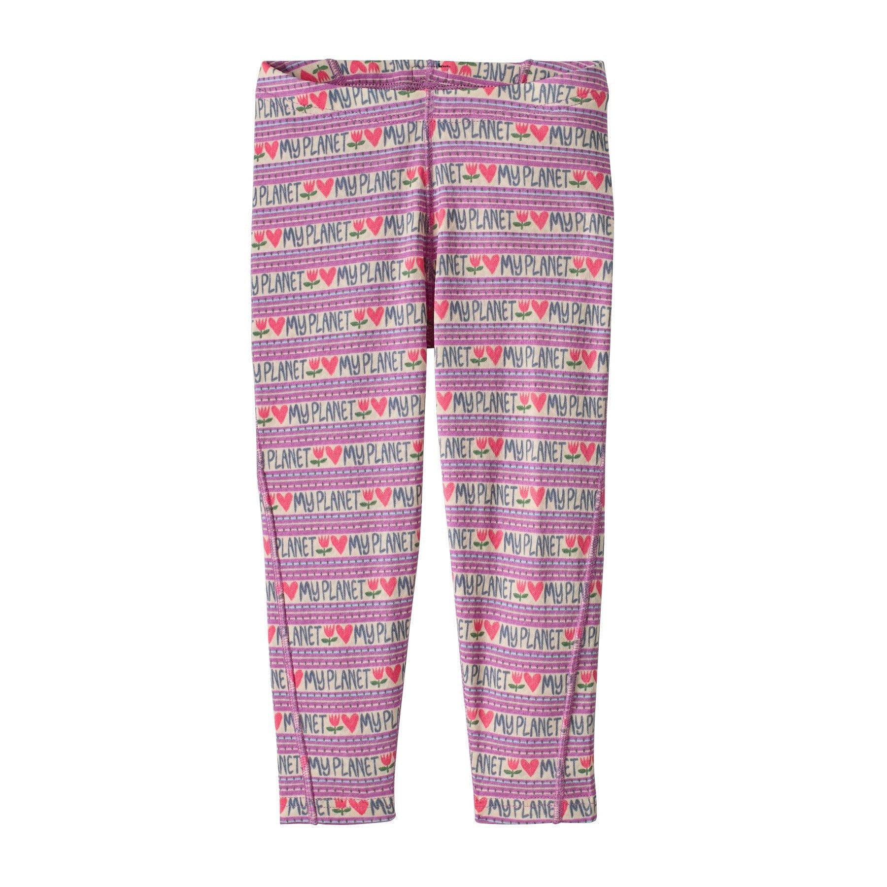 Baby Cap Midweight Bottoms in Planet Hearts: Brisk Purple | Patagonia Bend