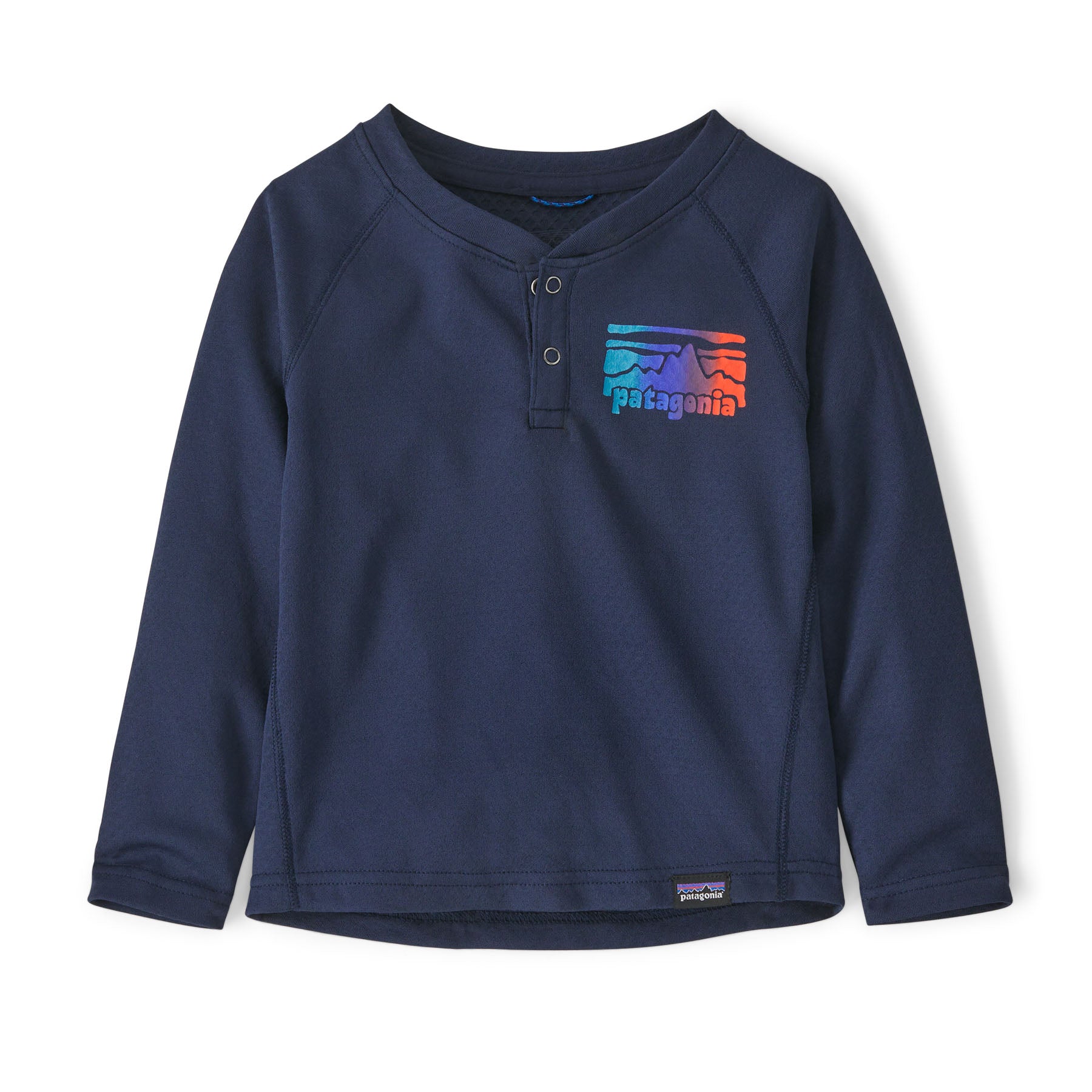 Baby Cap Midweight Henley in Fitz Roy Rambler: New Navy | Patagonia Bend