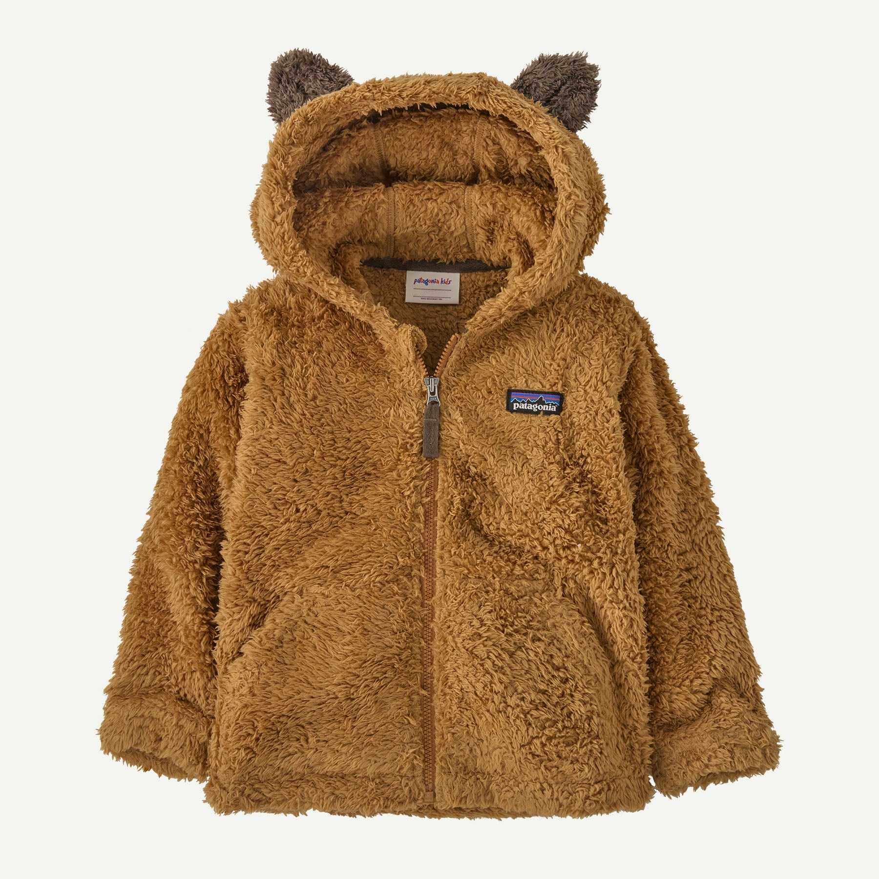 Baby Furry Friends Hoody in Nest Brown | Patagonia Bend