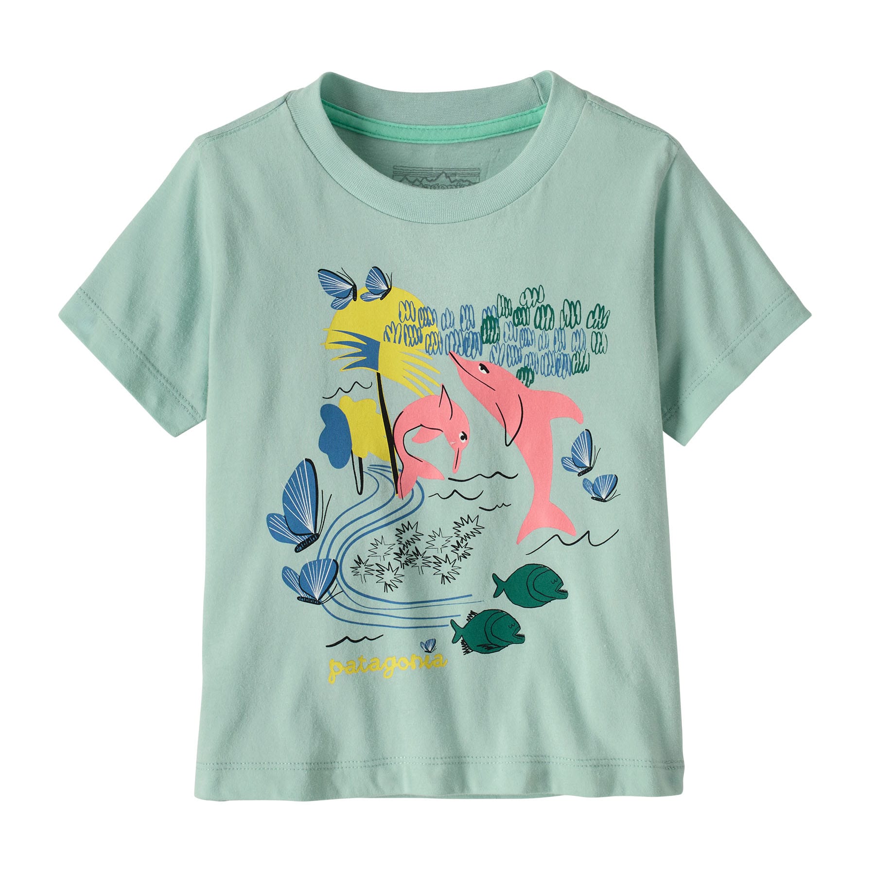 Baby Graphic T-Shirt in Pink Dolphins: Thin Ice | Patagonia Bend
