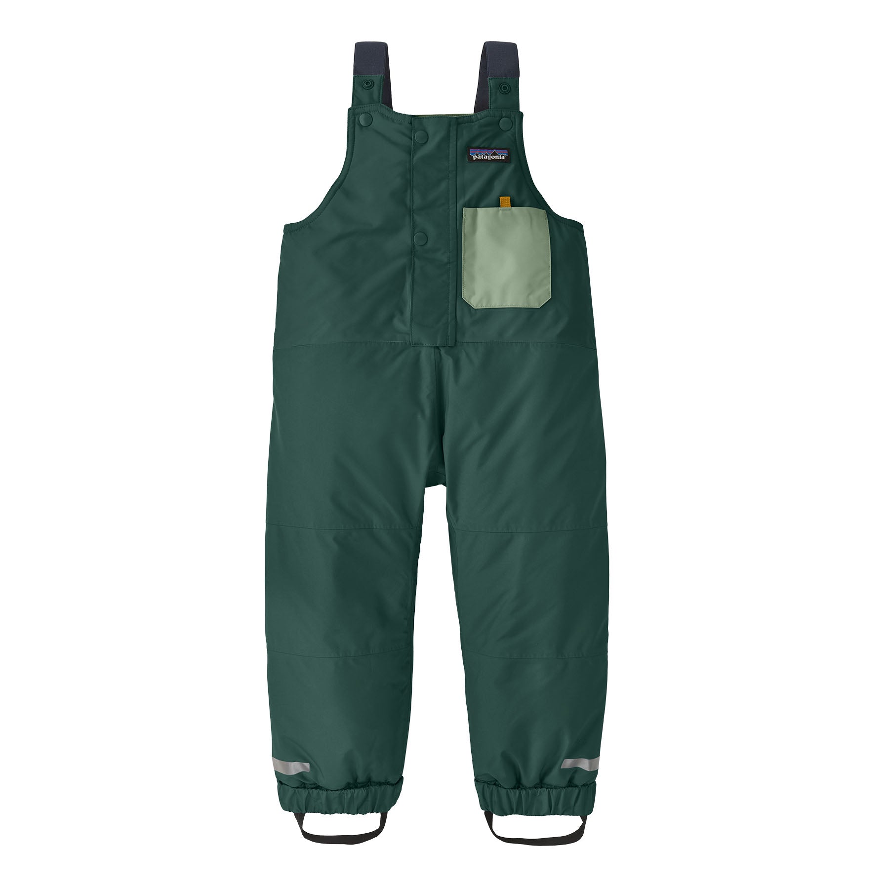 Baby Snow Pile Bibs in Cascade Green | Patagonia Bend