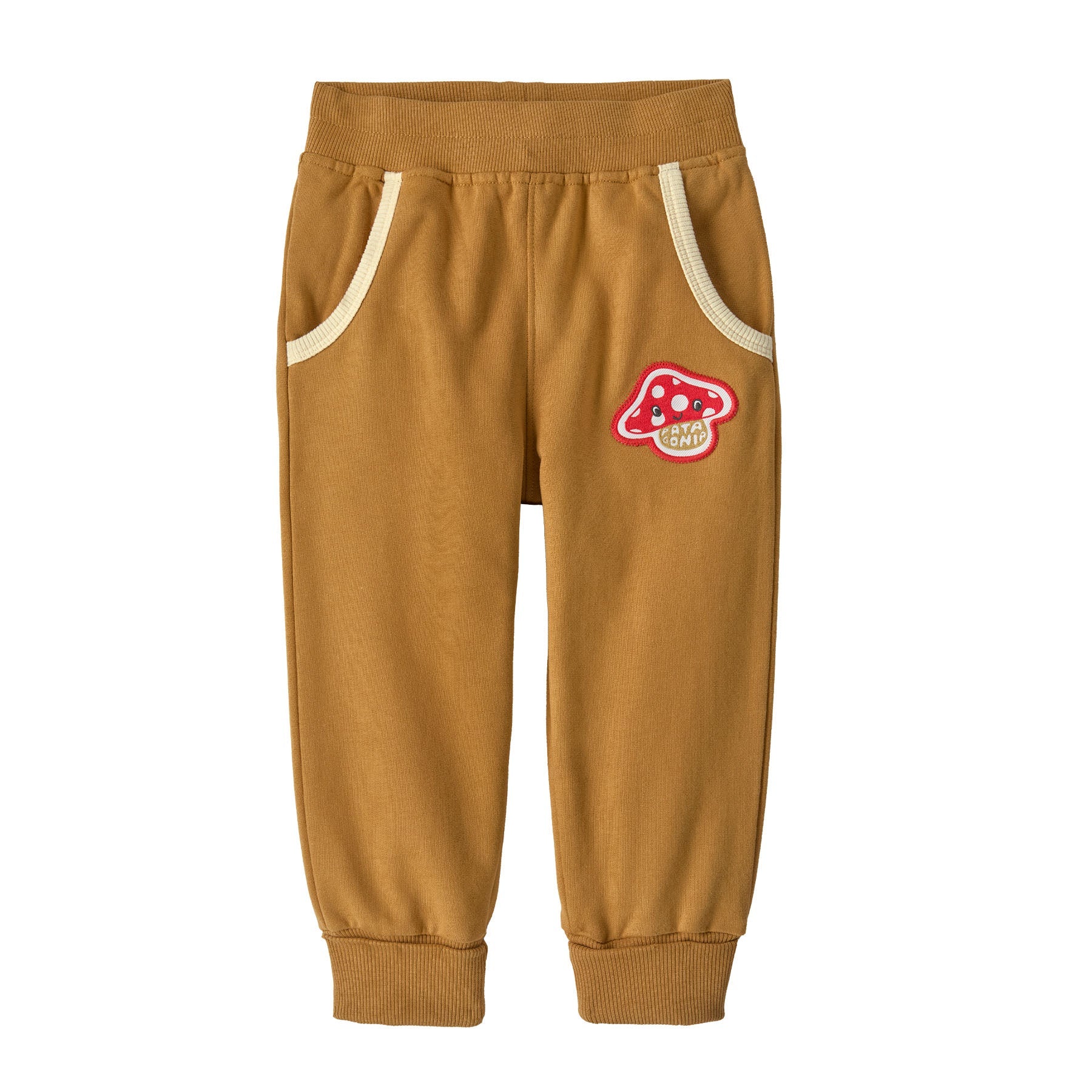 Baby Sweatpants in Amanita Rita Patch: Talon Gold | Patagonia Bend