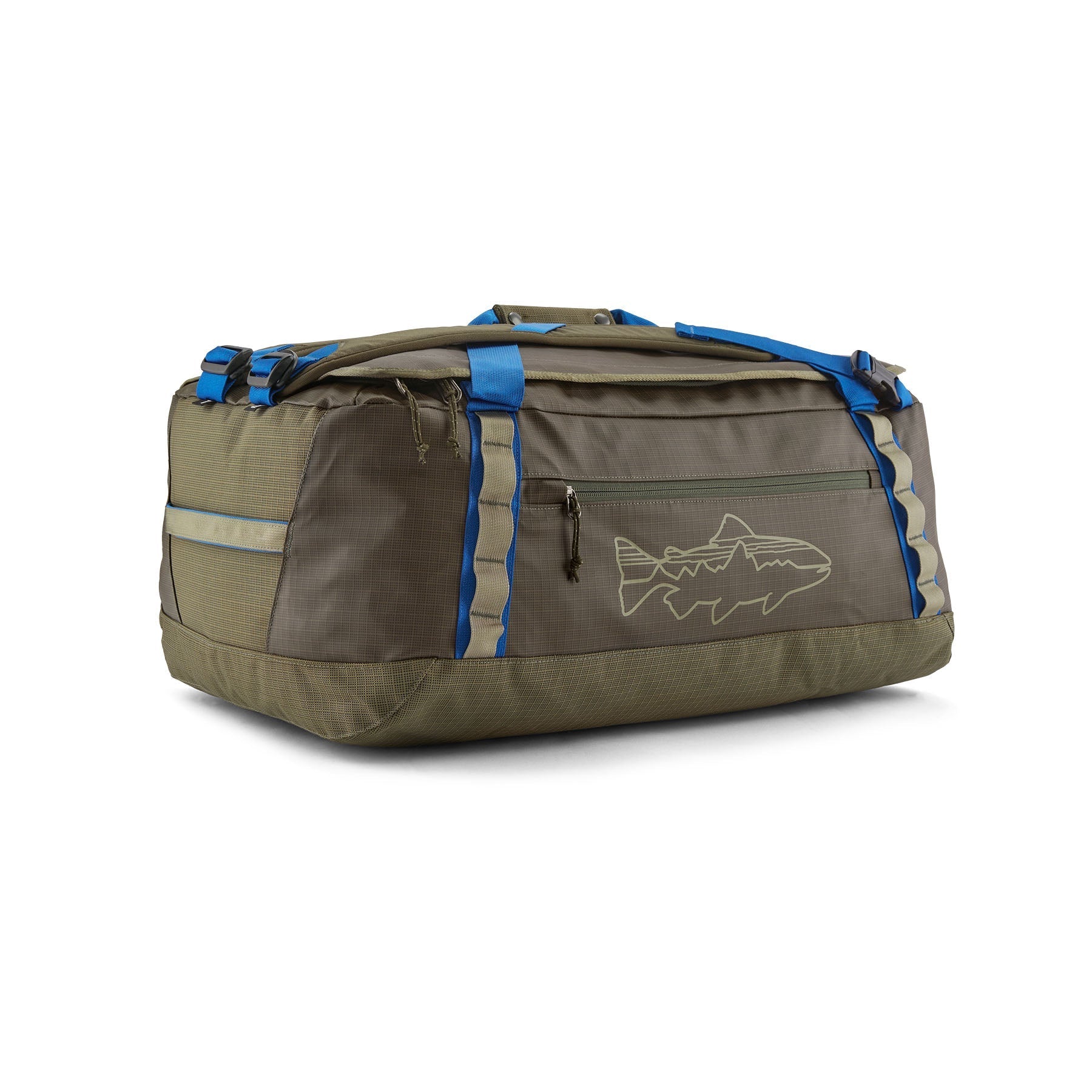 Black Hole Duffel 55L in Basin Green w/Fitz Trout | Patagonia Bend