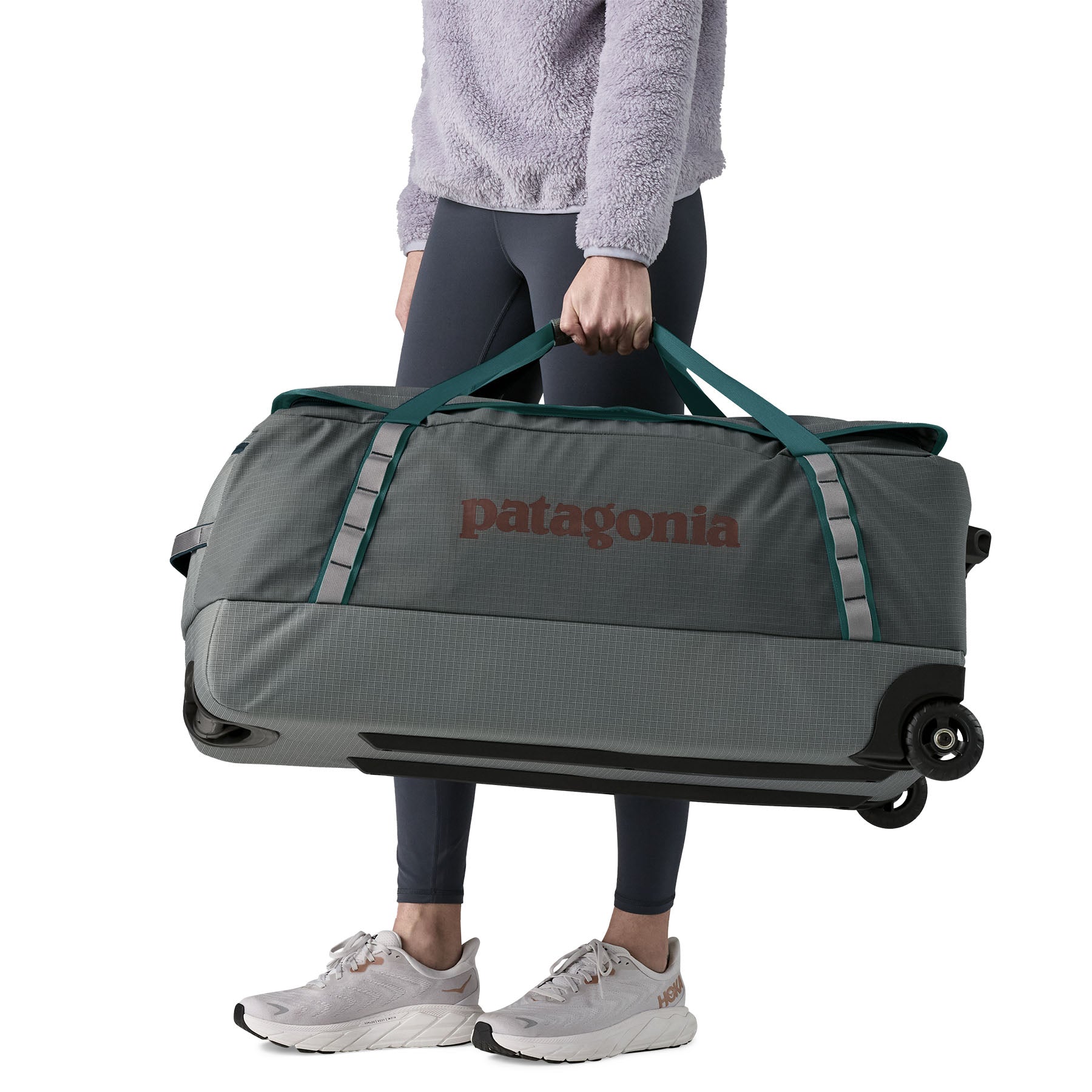 Black Hole Wheeled Duffel 100L in Noble Grey | Patagonia Bend
