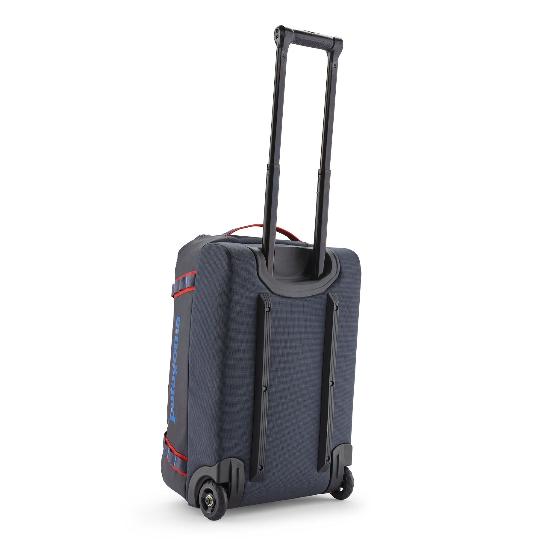 Black Hole® Wheeled Duffel 40L in Smolder Blue w/Amanita Red | Patagonia Bend