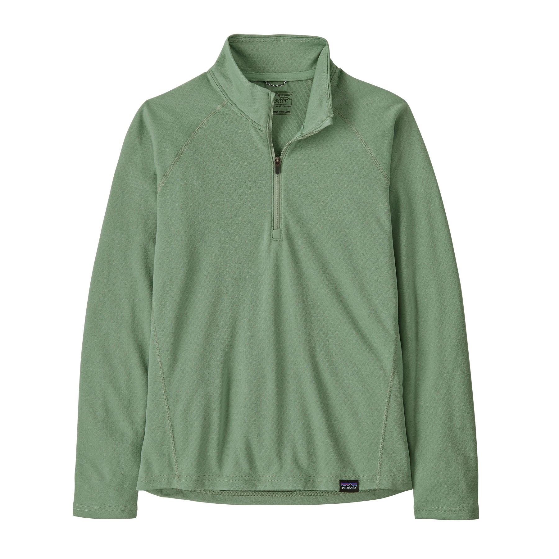Kid's Cap Midweight Zip Neck in Ellwood Green | Patagonia Bend