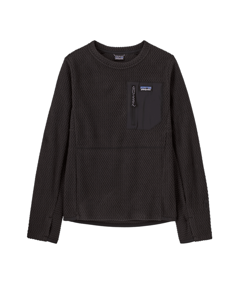 Kid's R1 Air Crew in Black | Patagonia Bend