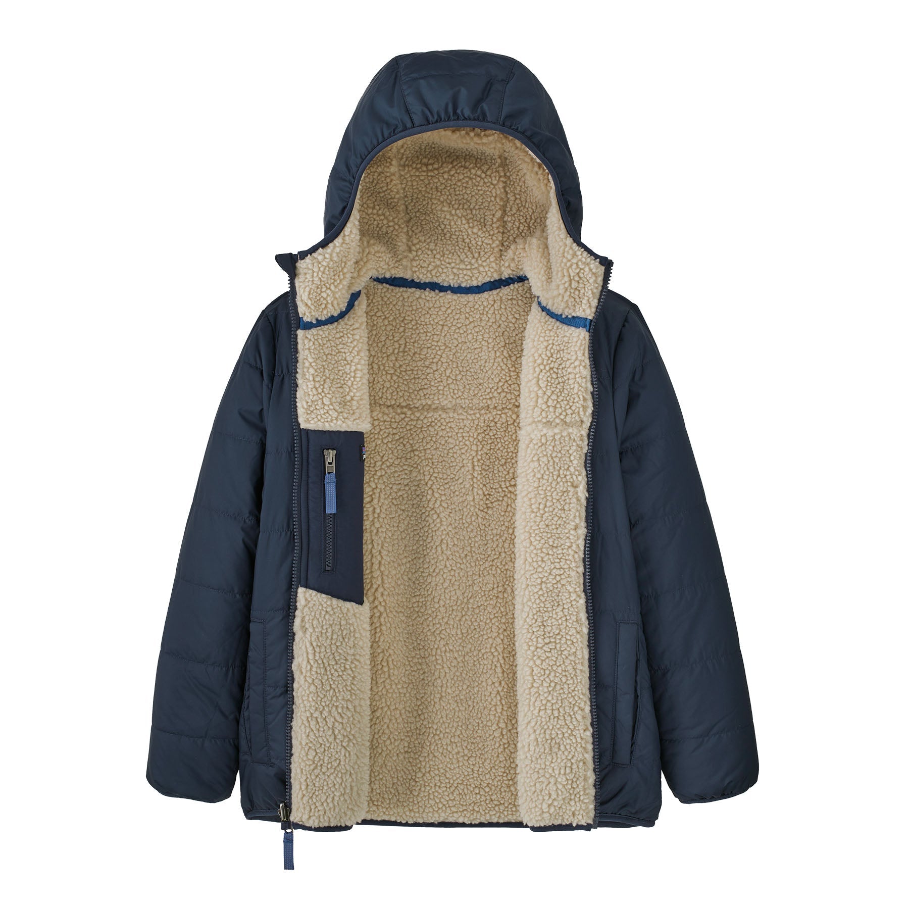Kid's Reversible Ready Freddy Hoody in New Navy | Patagonia Bend
