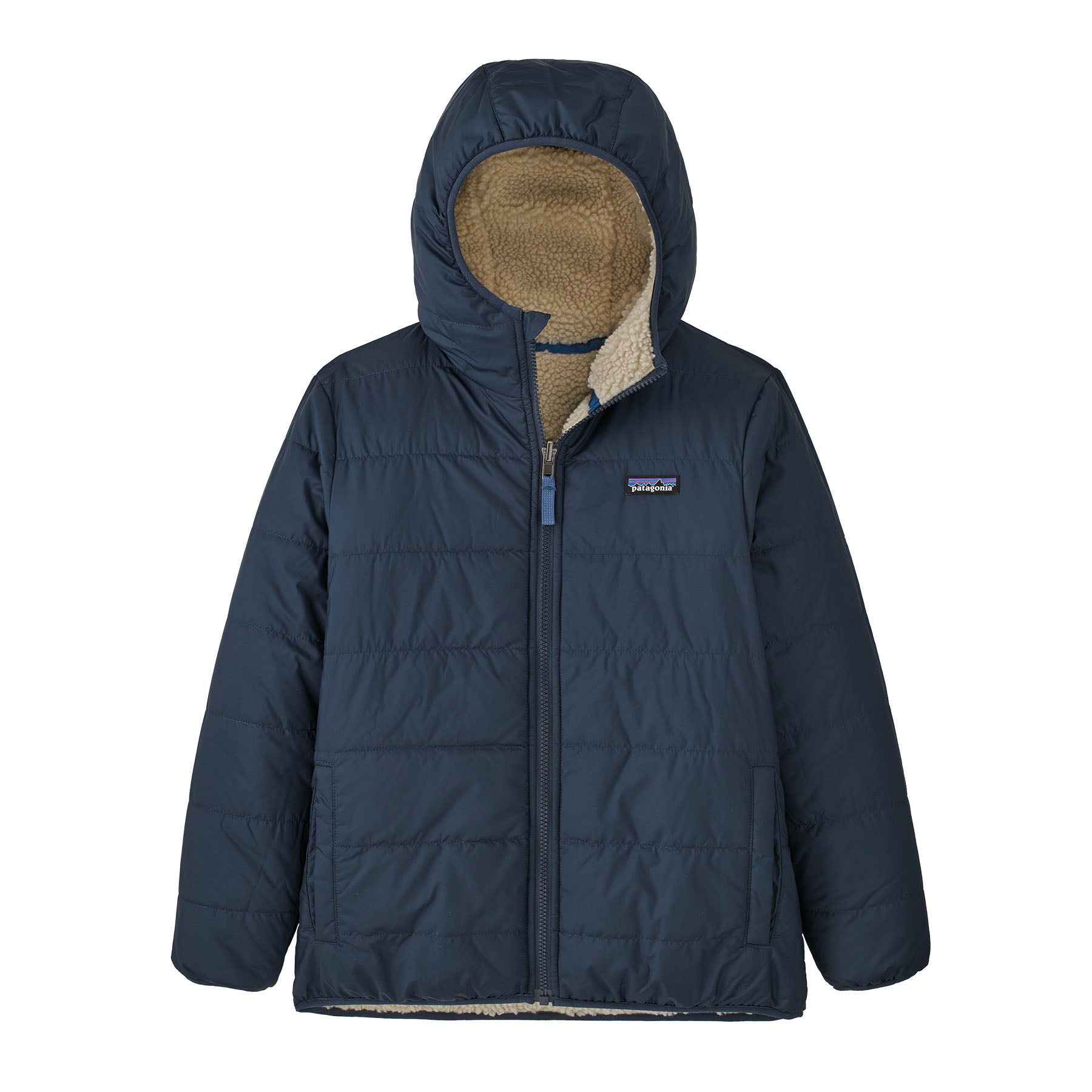 Kid's Reversible Ready Freddy Hoody in New Navy | Patagonia Bend
