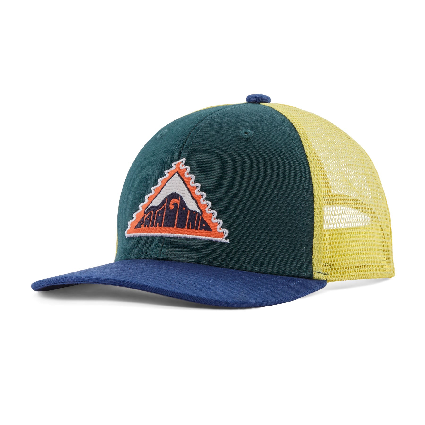 Kid's Trucker Hat in Driftways Patch: Cascade Green | Patagonia Bend