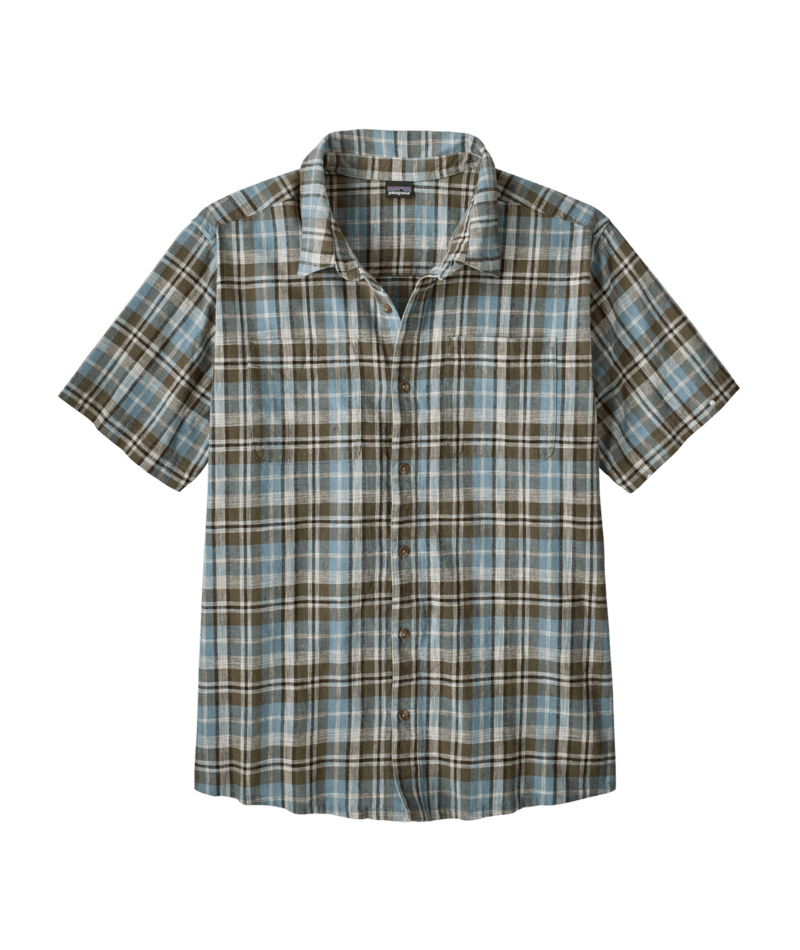 Men's Back Step Shirt in Crackling: Blue Sage | Patagonia Bend