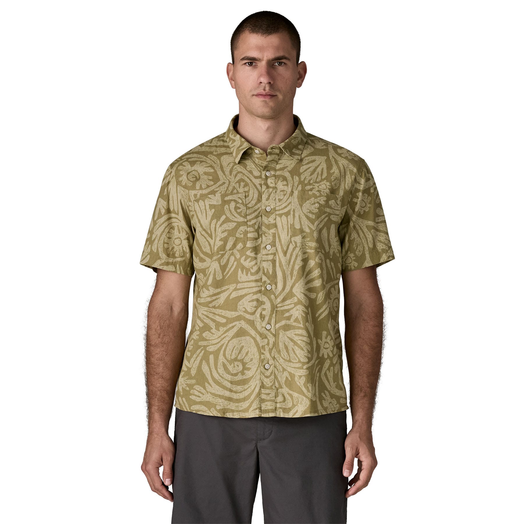 Men's Back Step Shirt in Earthen: Weathered Stone | Patagonia Bend