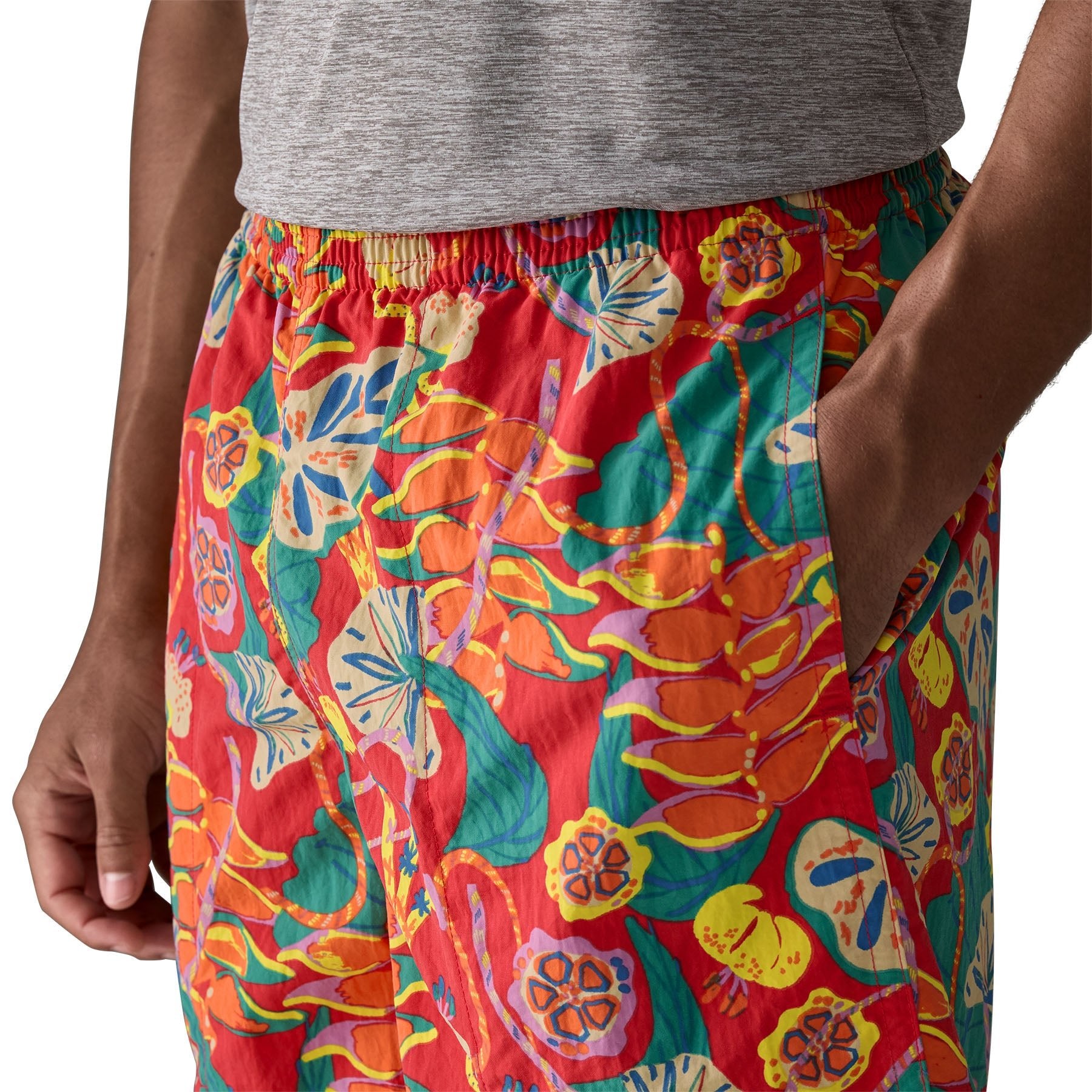 Men's Baggies™ Longs - 7 in. in Tropiclimb: Hot Ember | Patagonia Bend