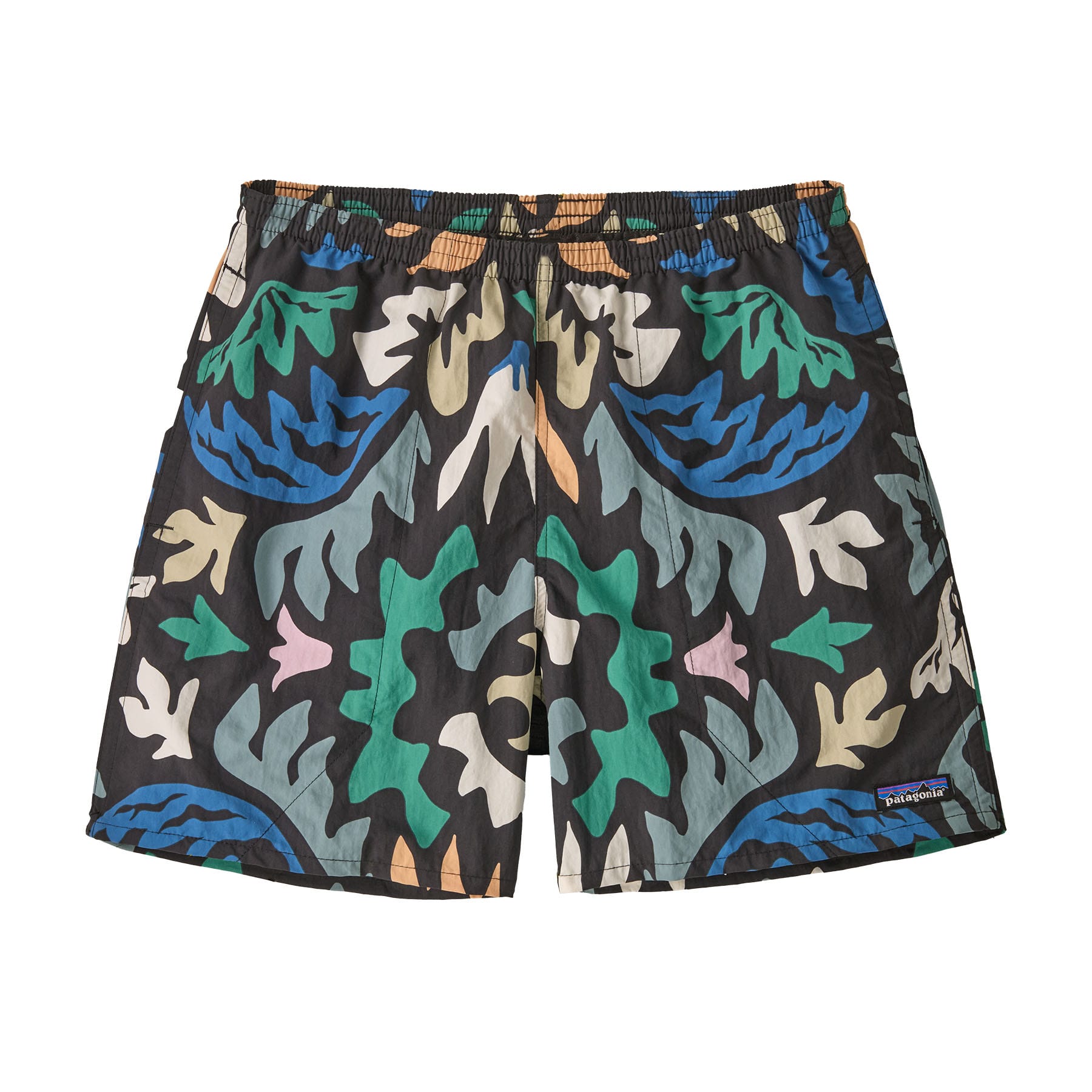 Men's Baggies Shorts - 5 in. in Kaleido: Black | Patagonia Bend