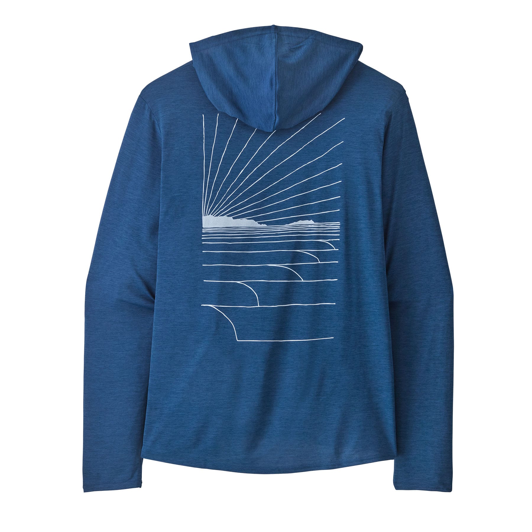 Men's Capilene Cool Daily Graphic Hoody in Waves Rolling: Clement Blue X - Dye | Patagonia Bend