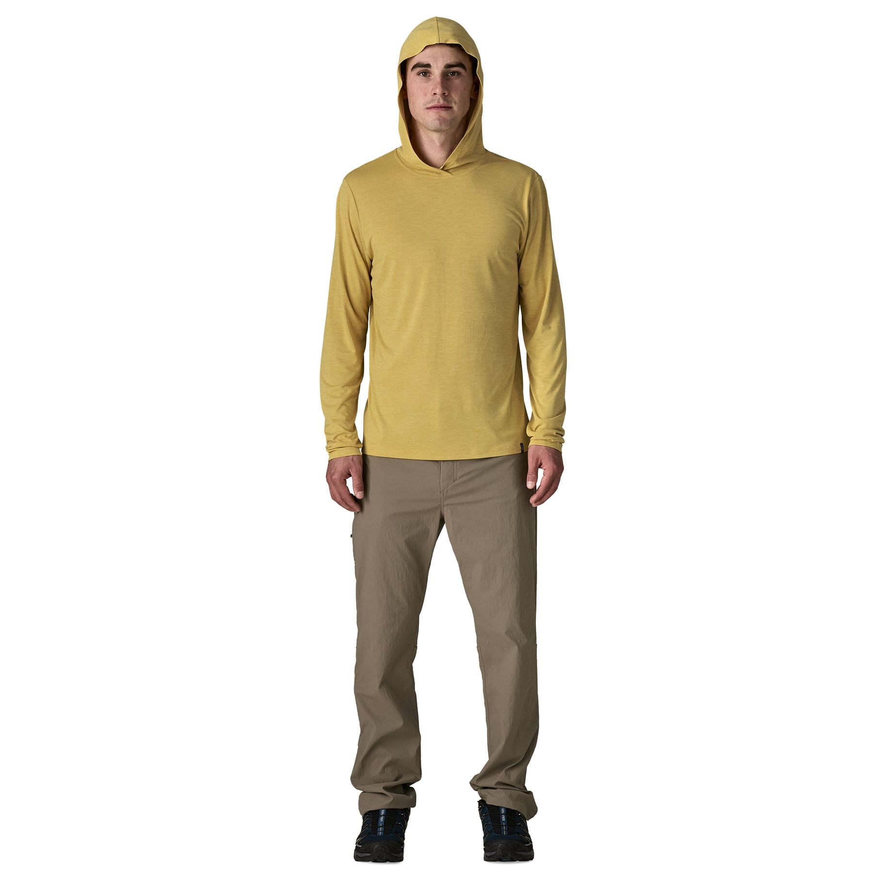 Men's Capilene® Cool Daily Hoody in Limestone Yellow - Light Limestone Yellow X - Dye | Patagonia Bend