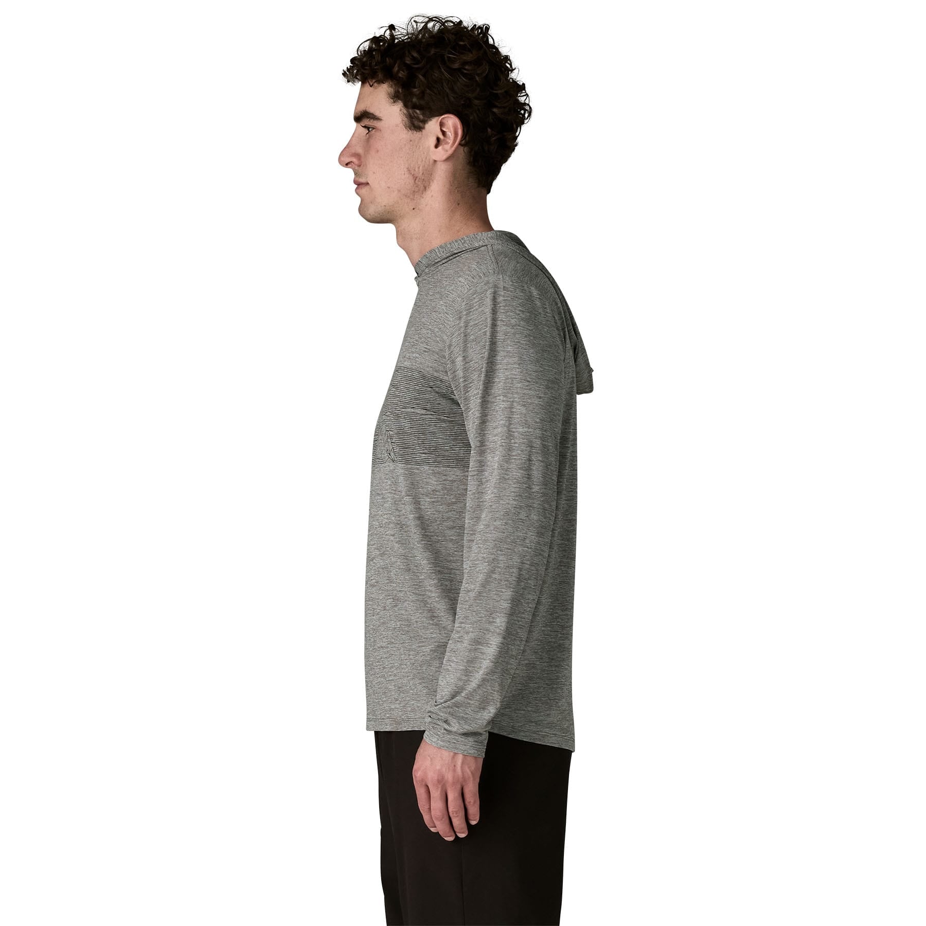 Men's Capilene® Cool Daily Hoody - Strataspire Stripe in Feather Grey | Patagonia Bend