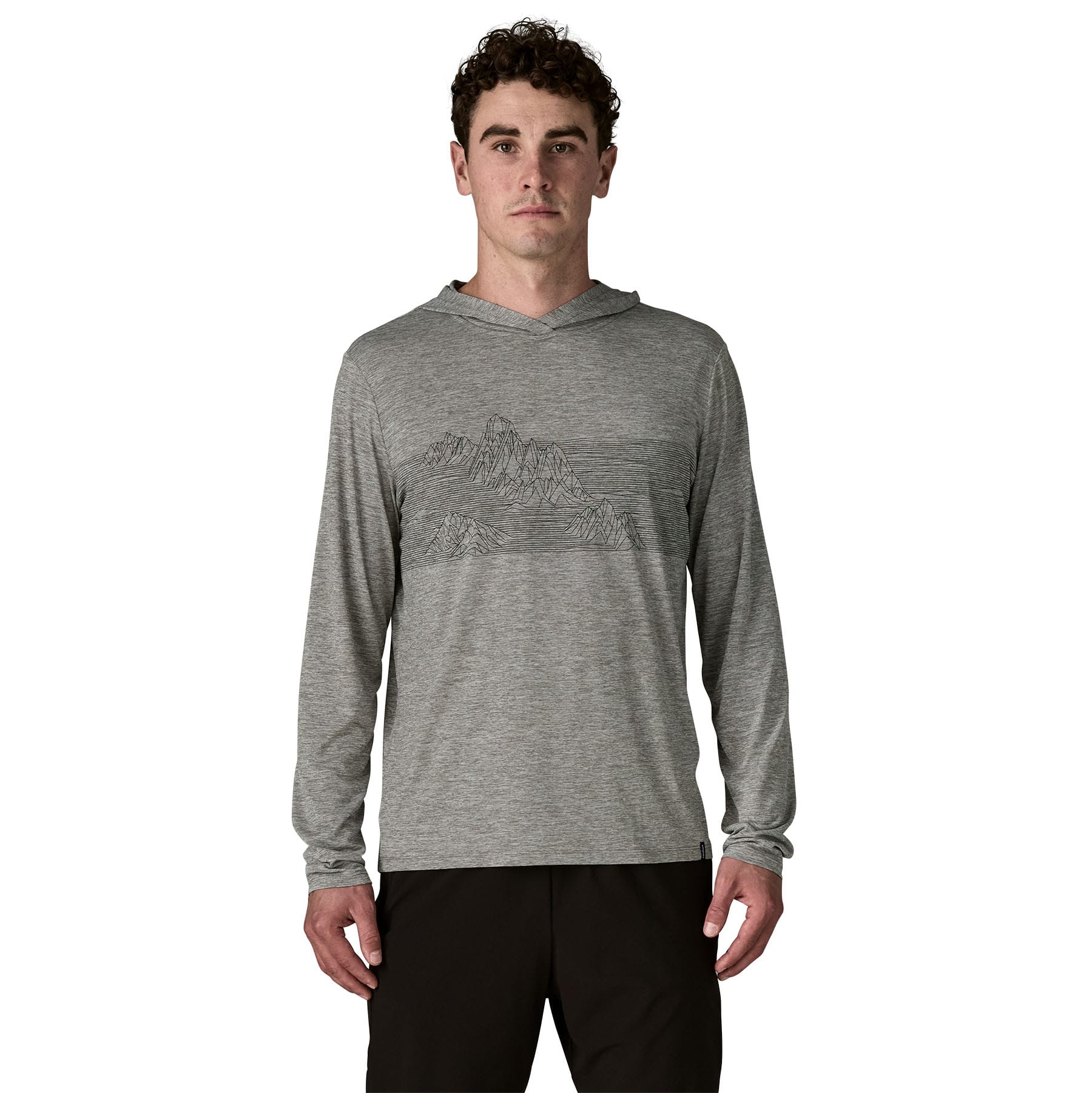 Men's Capilene® Cool Daily Hoody - Strataspire Stripe in Feather Grey | Patagonia Bend