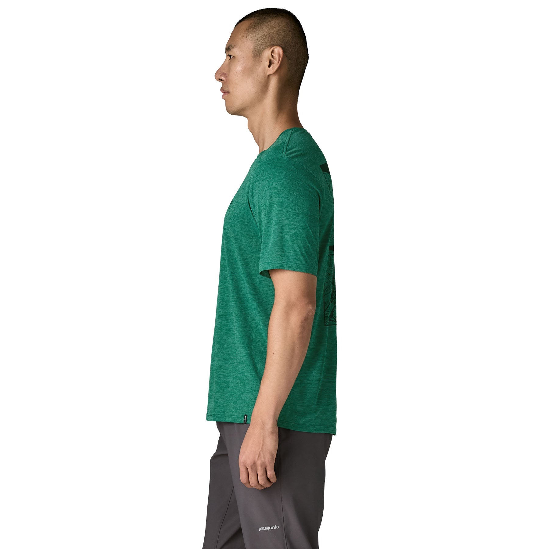 Men's Capilene® Cool Daily Shirt - Cloud Crag in Gem Green - Light Gem Green X - Dye | Patagonia Bend