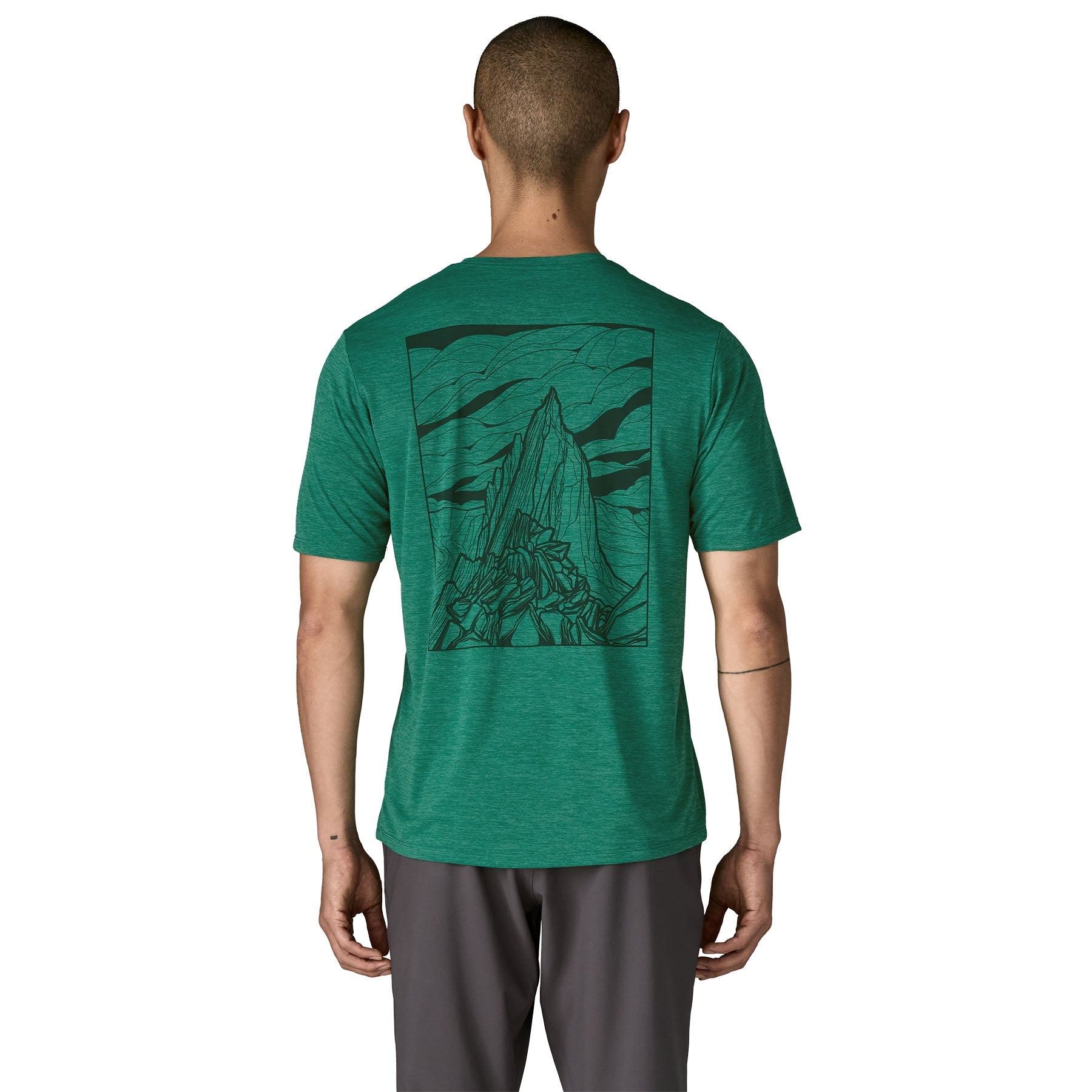 Men's Capilene® Cool Daily Shirt - Cloud Crag in Gem Green - Light Gem Green X - Dye | Patagonia Bend